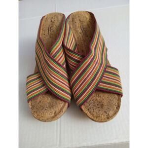 Lucky Brand Size 8 Wedge multicolor Sandal . Summer, Fun, Y2K, Athleisure